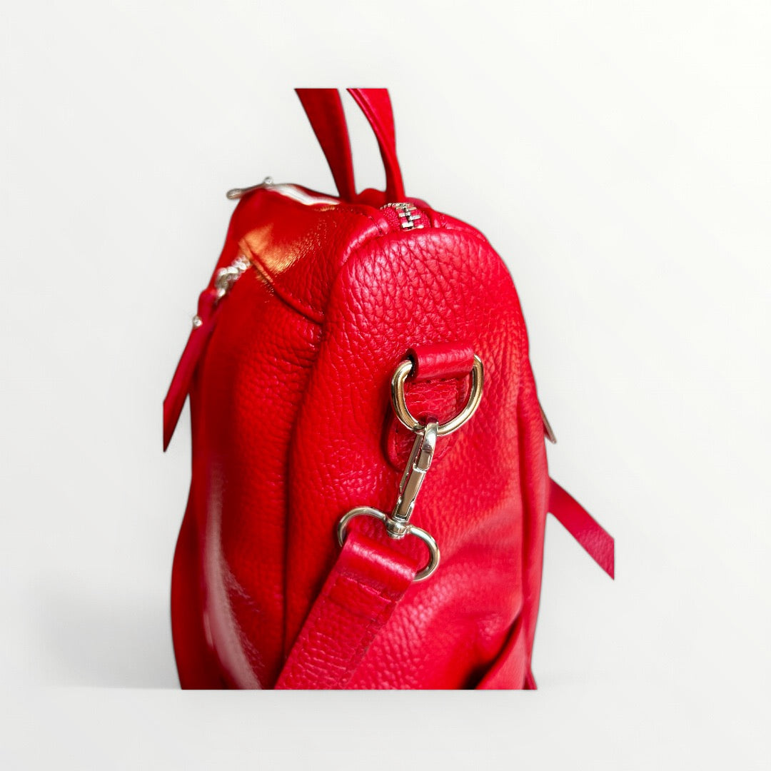 ZAINO BORSA MEGAN IN PELLE DOLLARO ROSSA