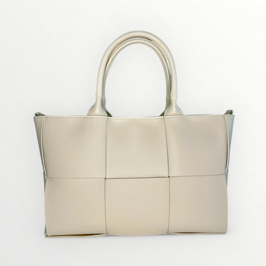 BORSA LADY IN PELLE SPAZZOLATA BEIGE
