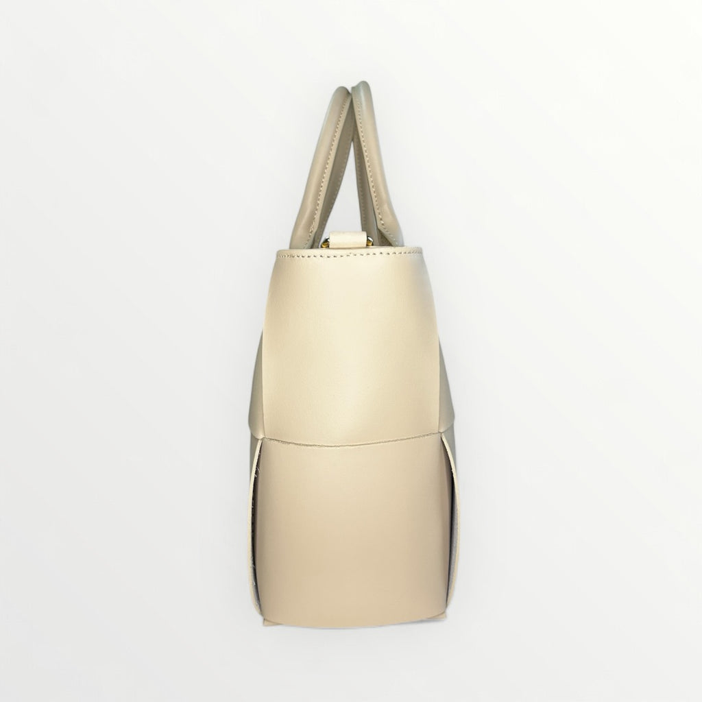 BORSA LADY IN PELLE SPAZZOLATA BEIGE