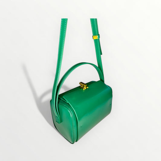 BORSA VANITY IN PELLE VERDE