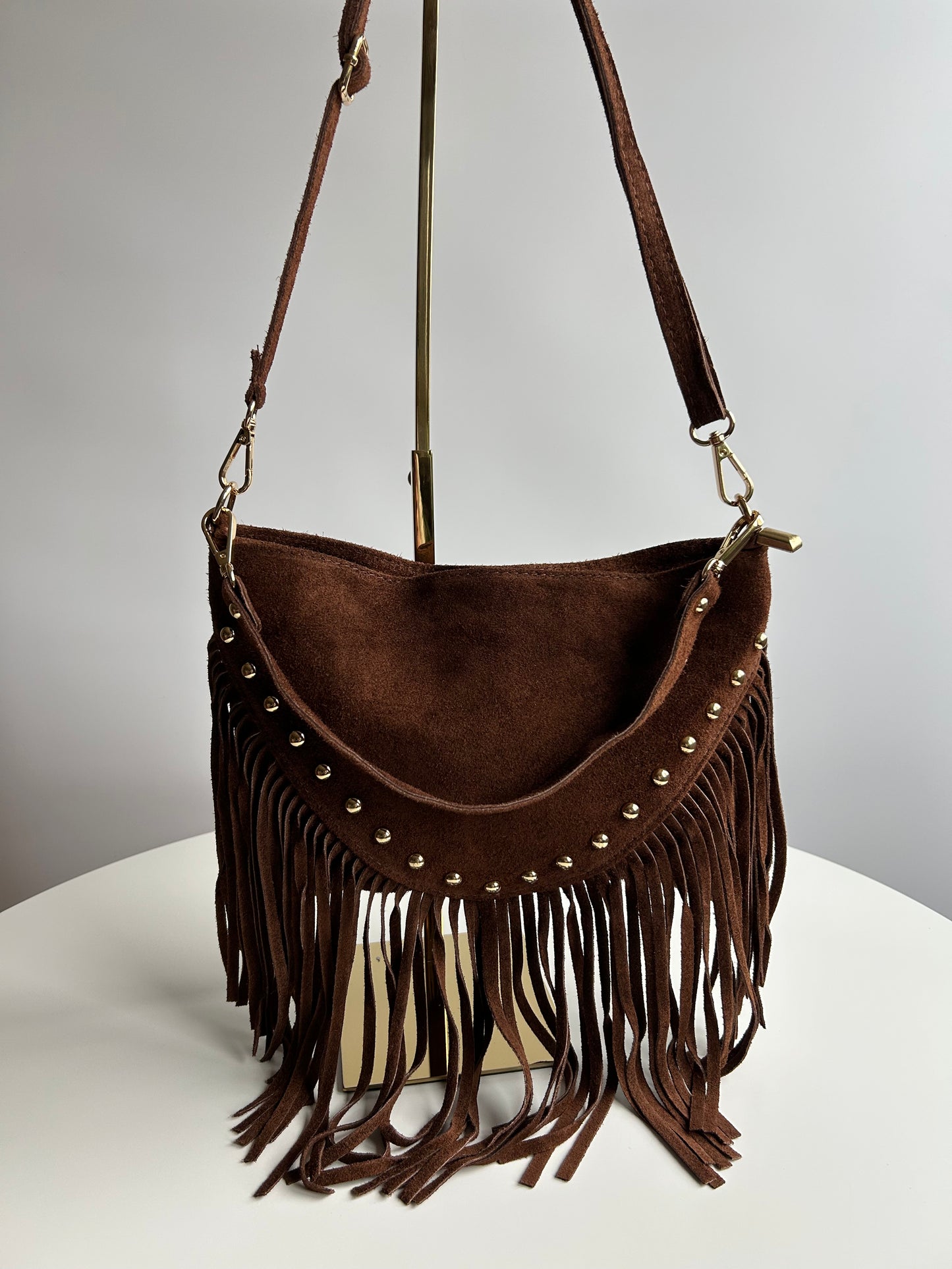 HANNA BAG SUEDE-BROWN