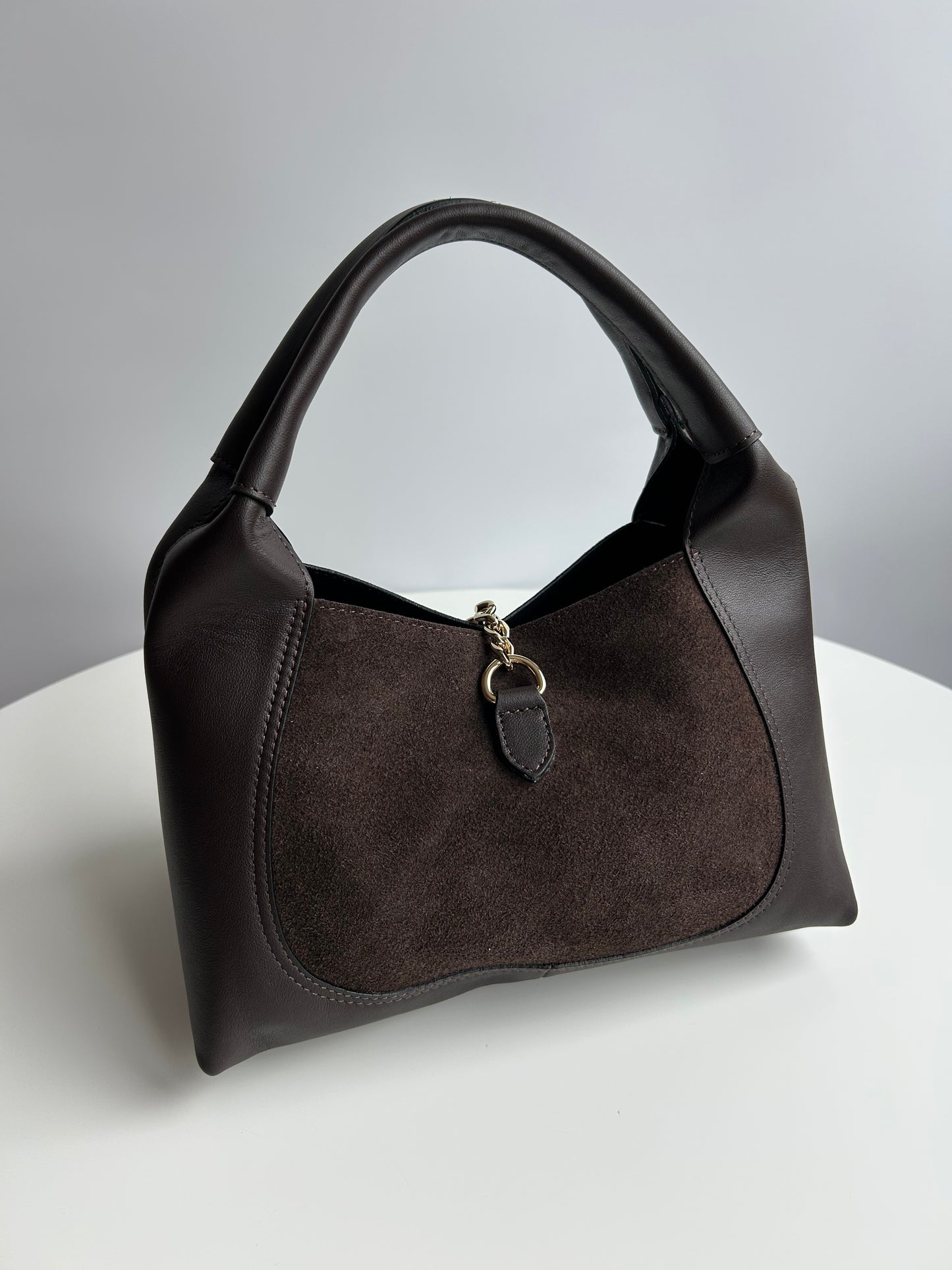 ELISA BAG SUEDE-DARK BROWN