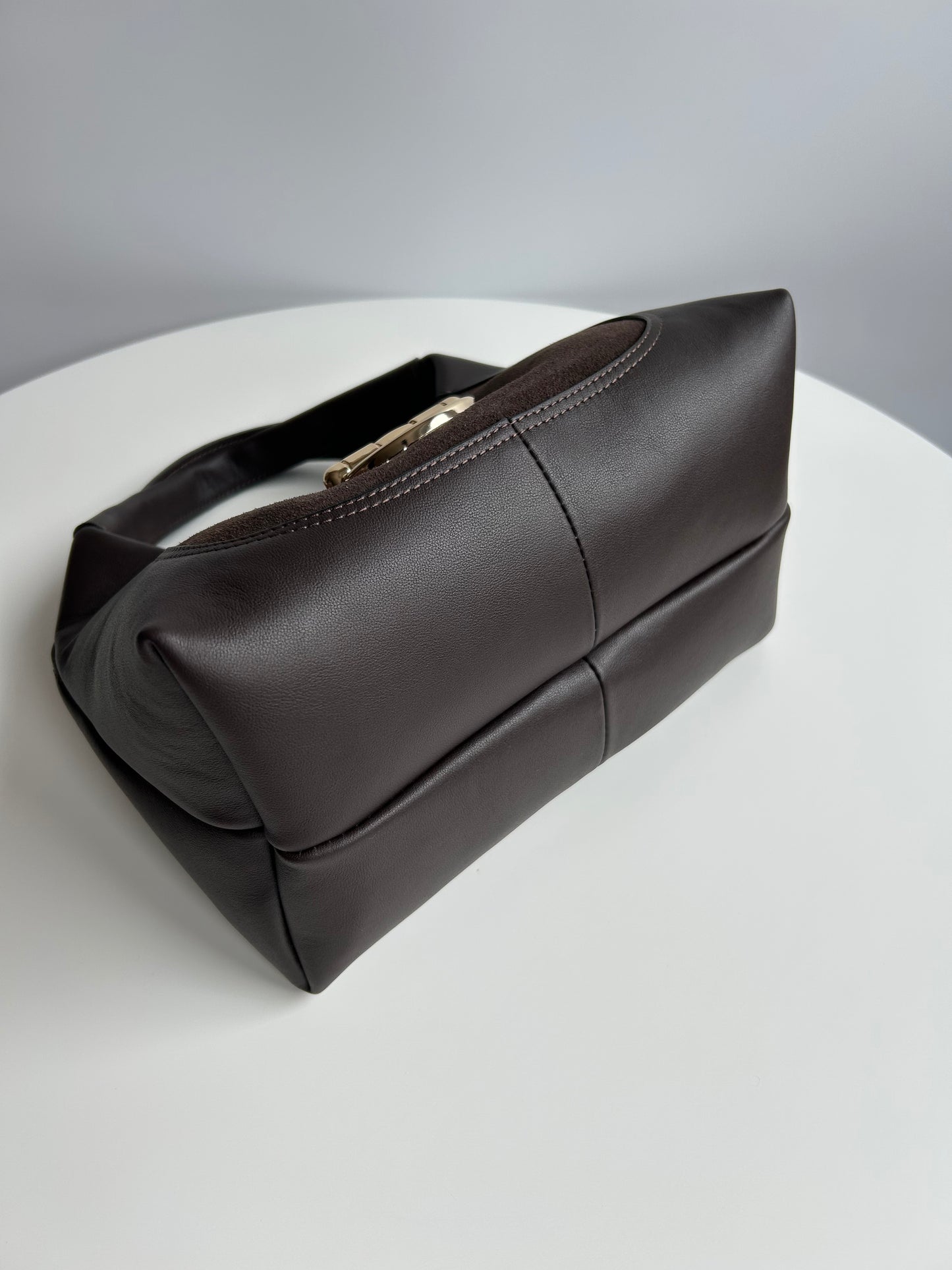 ELISA BAG SUEDE-DARK BROWN