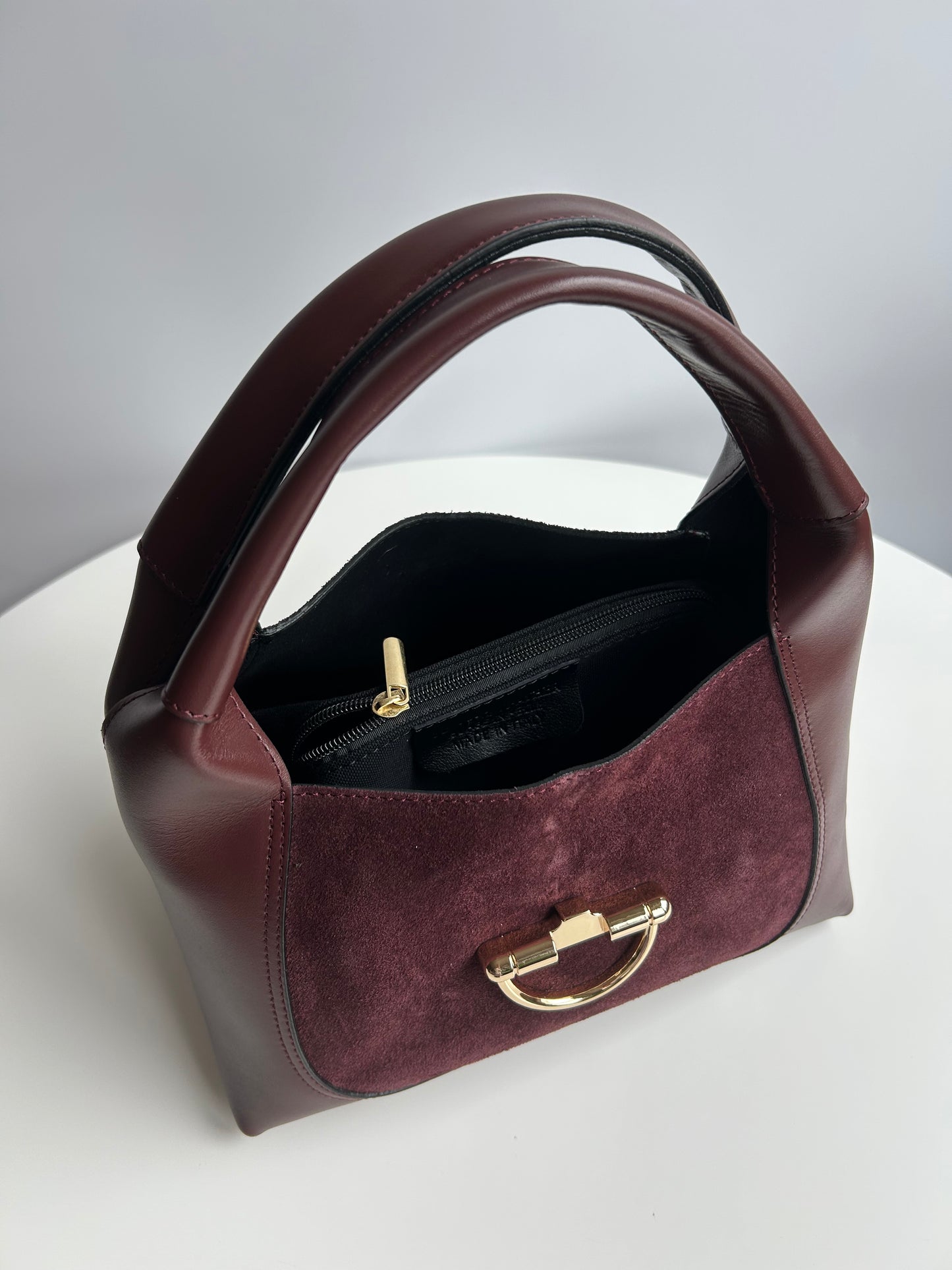 ELISA BAG SUEDE-BURGUNDY