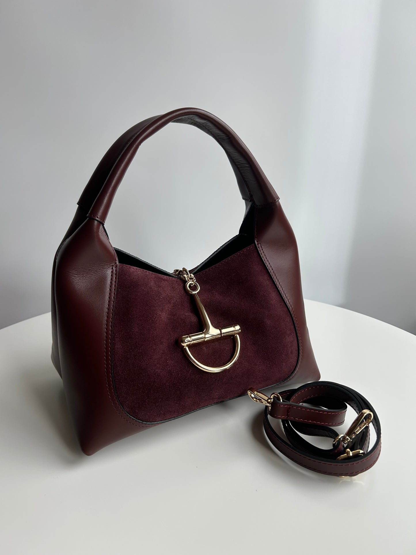 ELISA BAG SUEDE-BURGUNDY