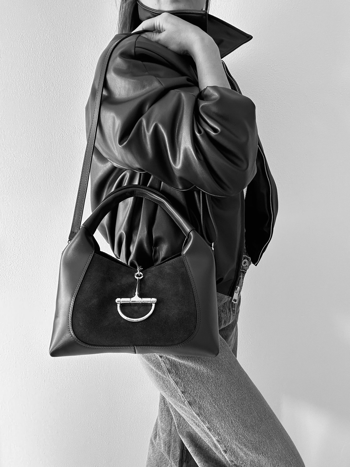 ELISA BAG SUEDE-DARK BROWN