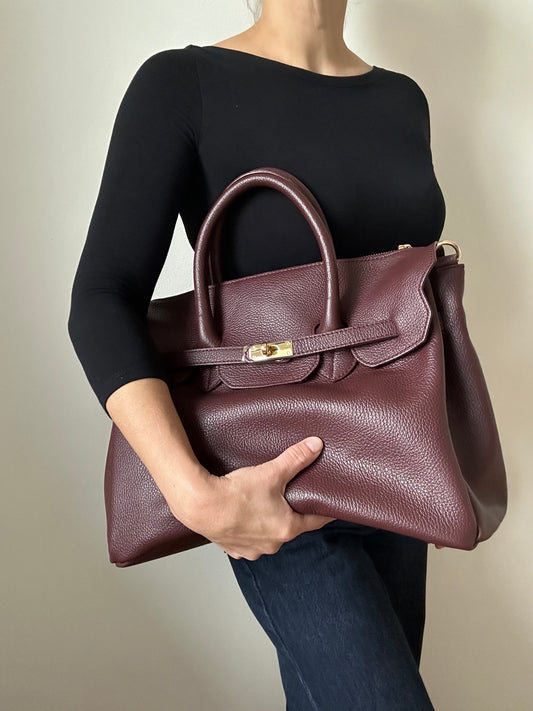 GABRIELLA MAXI BAG-BORDEAUX