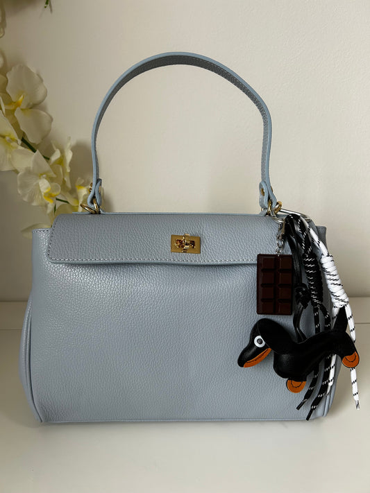KIM IN PELLE AZZURRA con Charm in omaggio