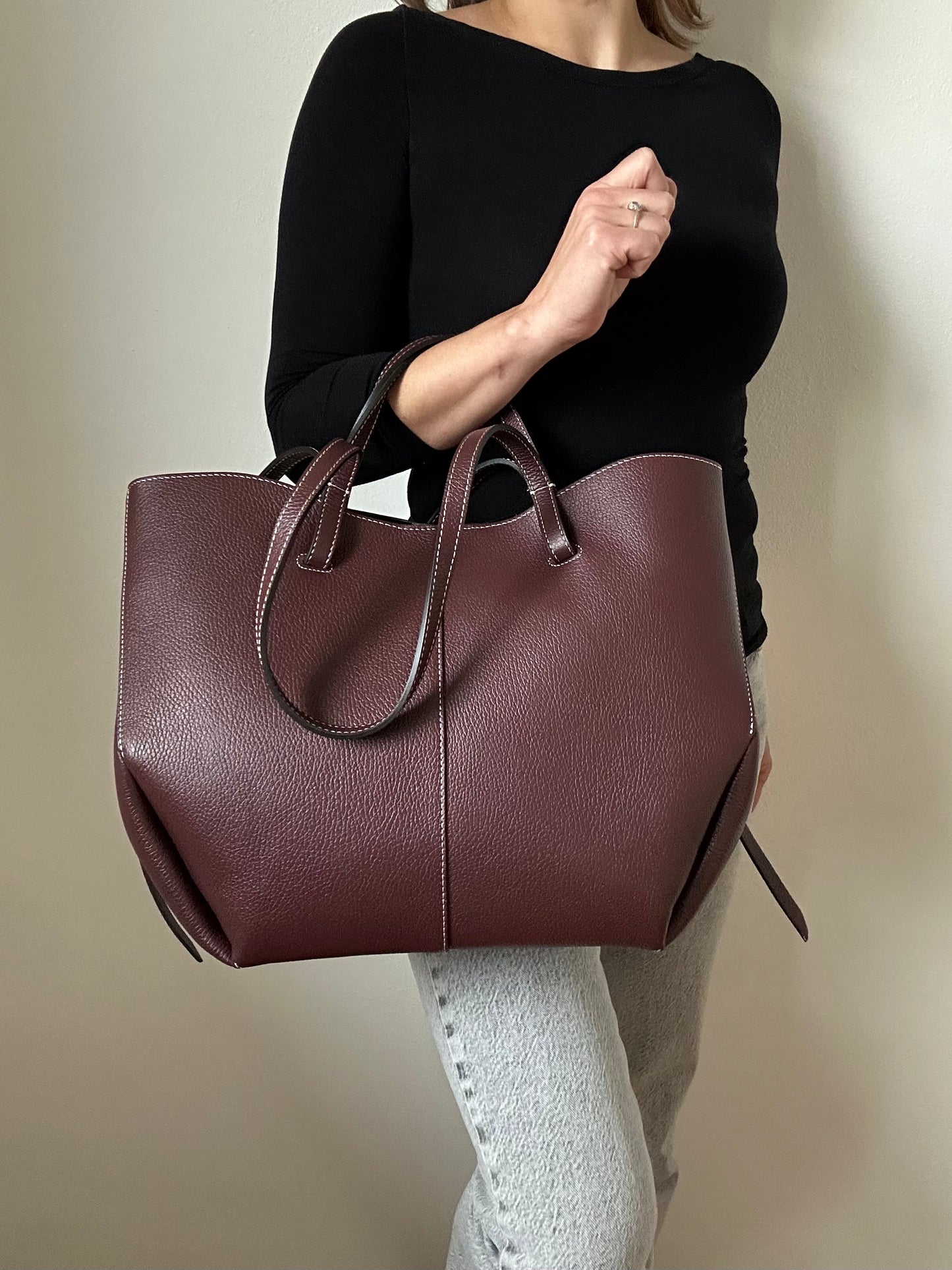 HELEN MAXI BAG-BORDEAUX