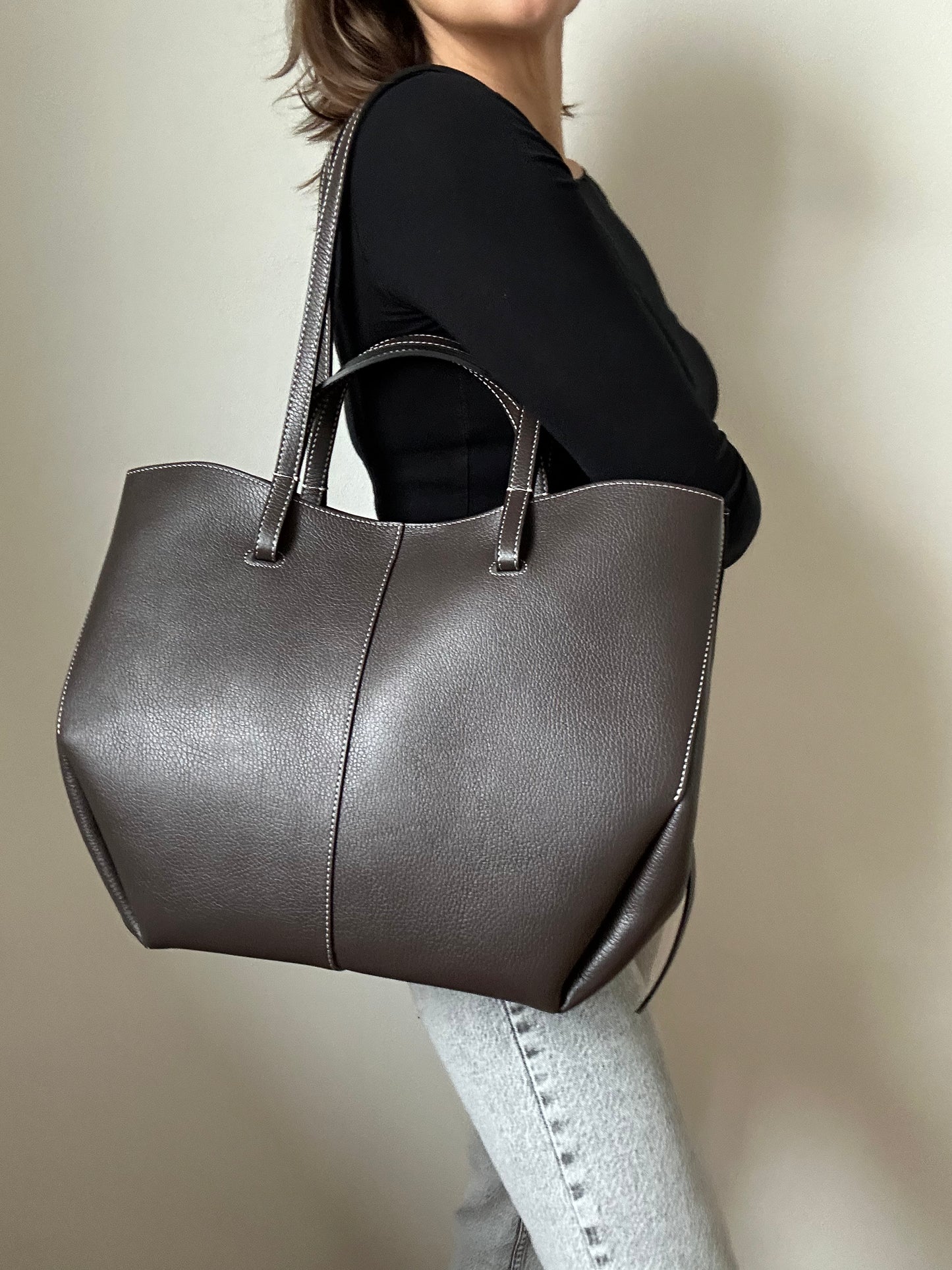 HELEN MAXI BAG-DARK BROWN