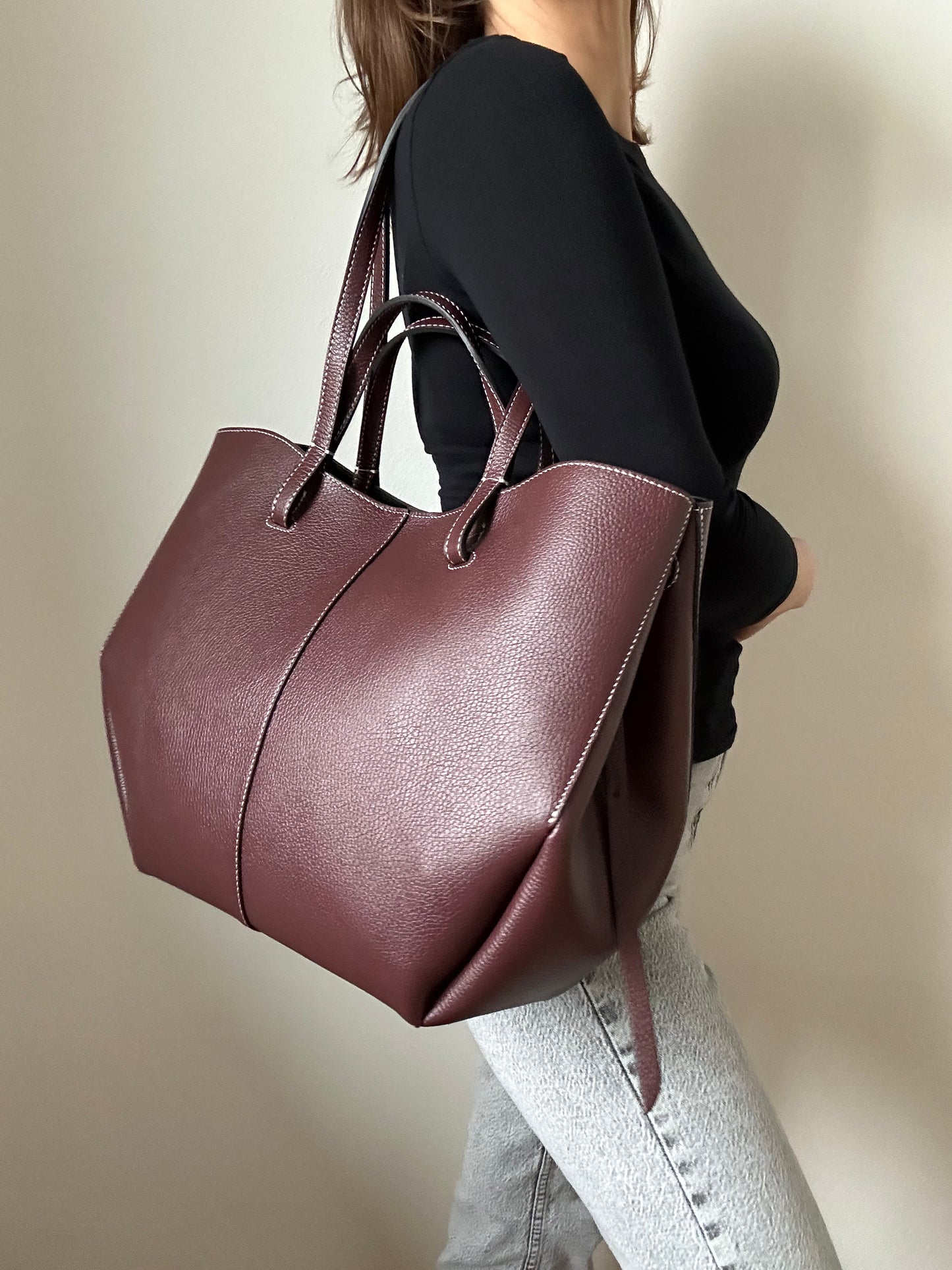 HELEN MAXI BAG-BORDEAUX