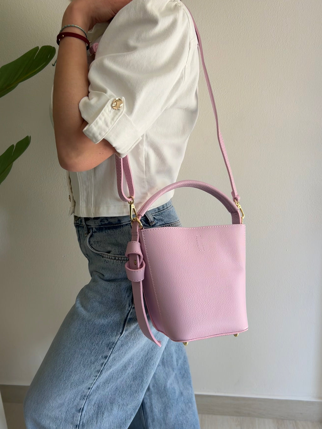 BORSA SECCHIELLO TWIST IN PELLE