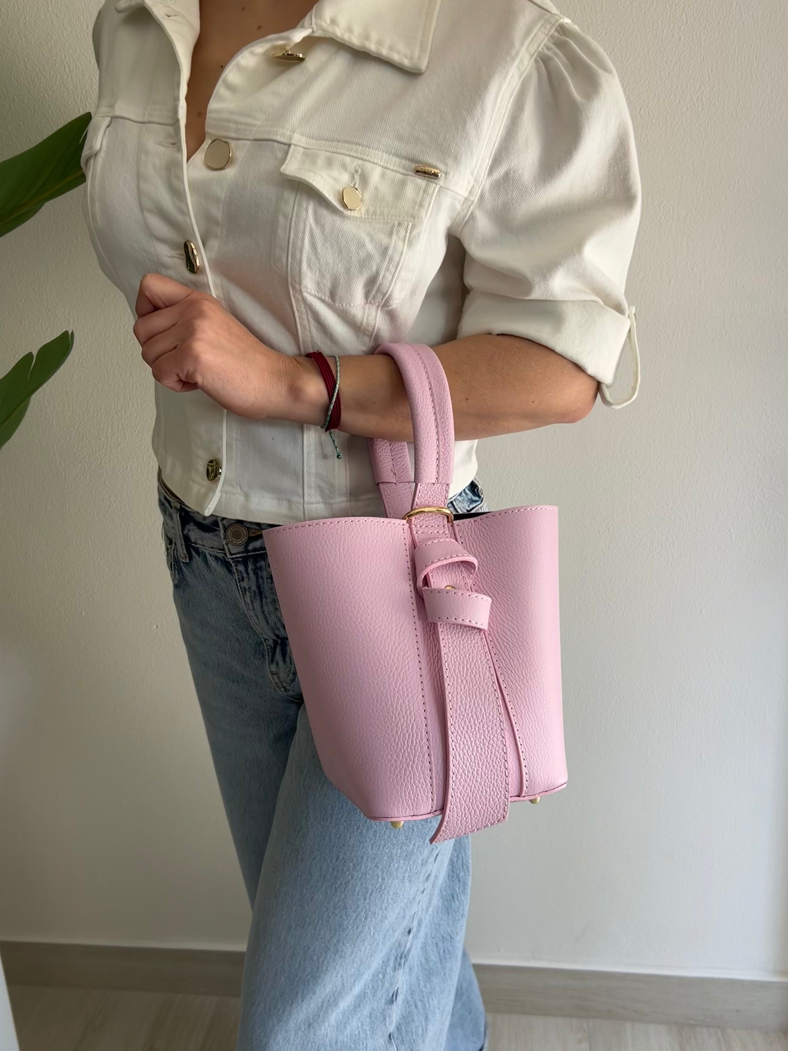 BORSA SECCHIELLO TWIST IN PELLE