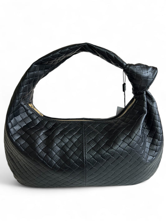 BORSA EMILY IN PELLE STAMPATA NERA