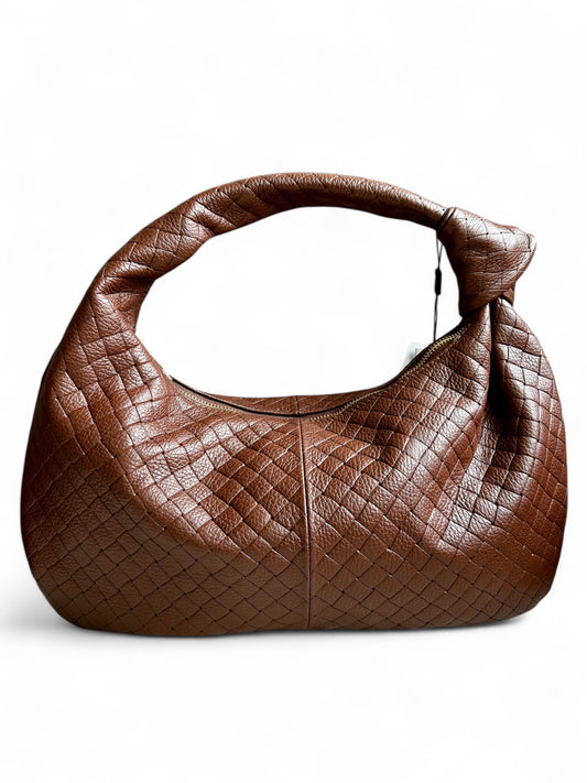 BORSA EMILY IN PELLE STAMPATA CUOIO