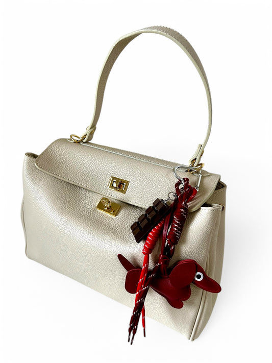 KIM IN PELLE BEIGE con Charm in omaggio