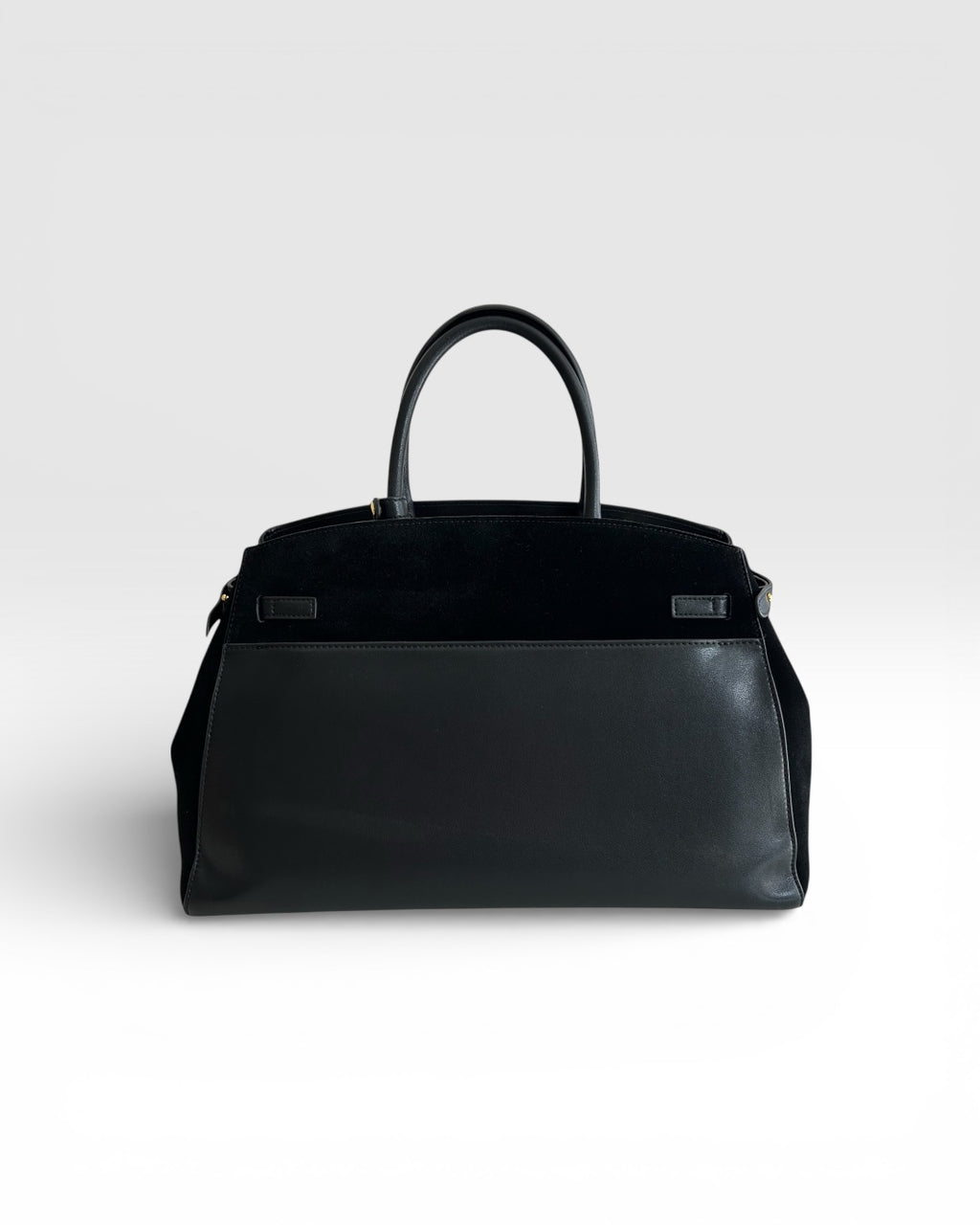 BOLSO MAXI CINTURÓN DE PIEL LISA Y ANTE
