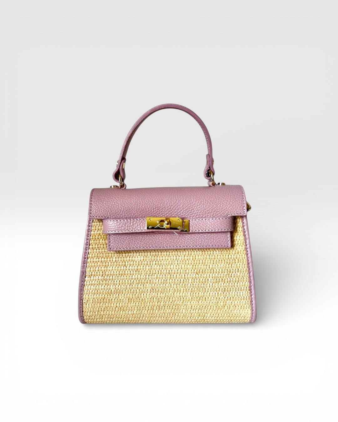 BORSA KATE IN PELLE E RAFIA
