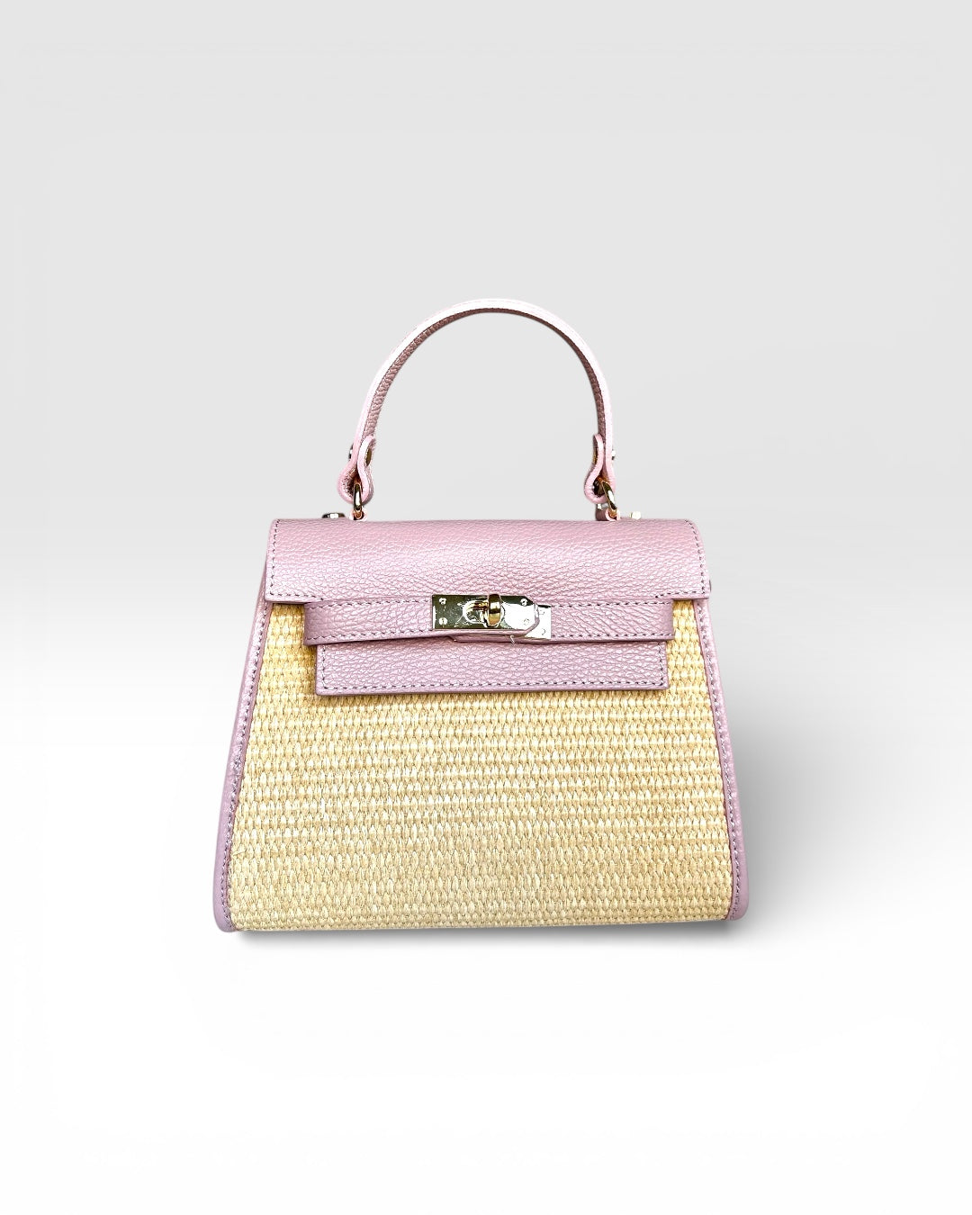 BORSA KATE IN PELLE E RAFIA
