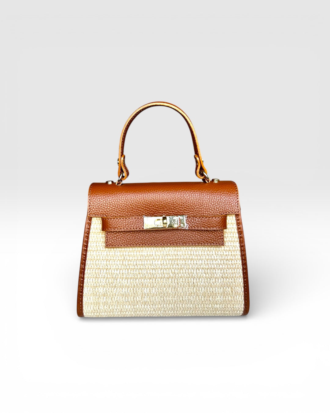 BORSA KATE IN PELLE E RAFIA