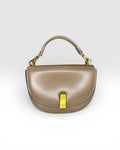 BOLSA DE ALFORJAS DE CUERO TAUPE