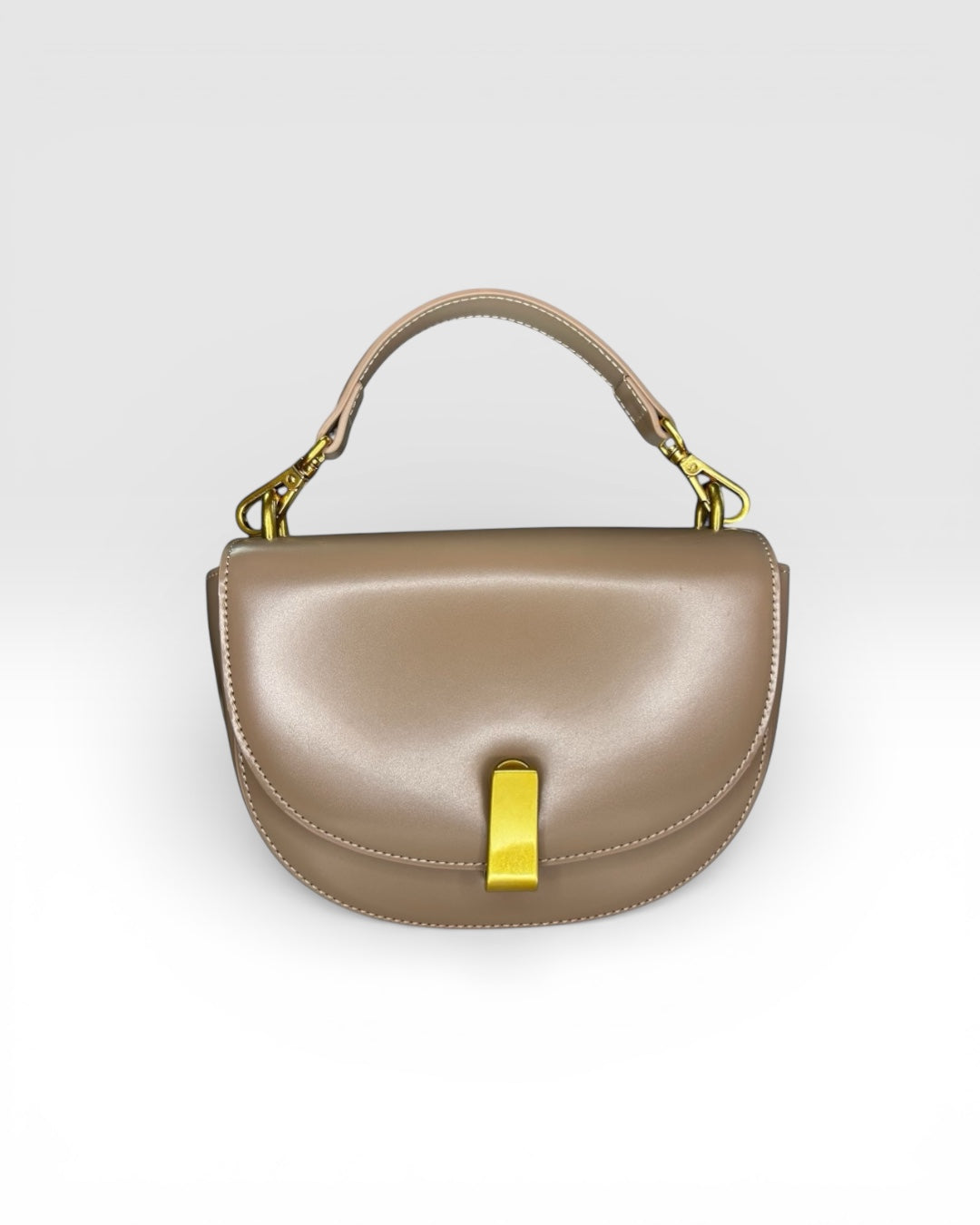 BORSA SELLA IN PELLE TAUPE