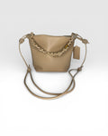 MINI BOLSO DE PIEL COLOR GRIS TAUPE