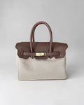 BORSA GABRIELLA MEDIUM IN PELLE E CANVAS