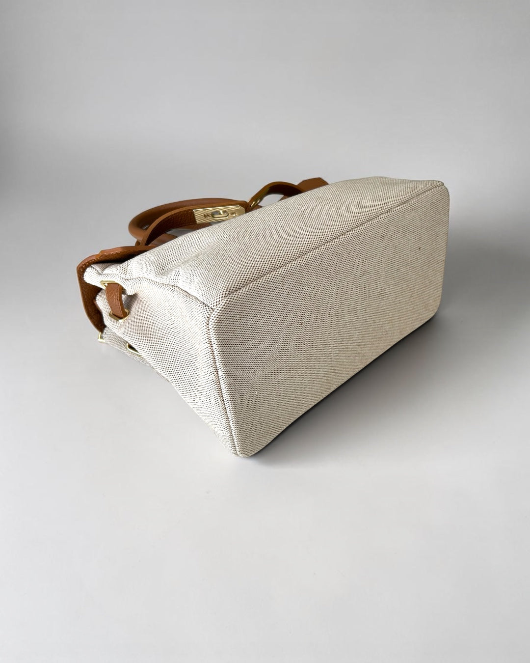 BORSA GABRIELLA MEDIUM IN PELLE E CANVAS