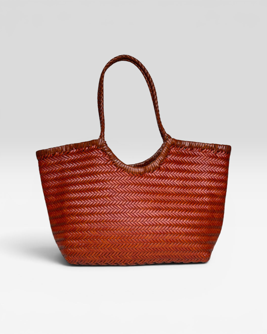 BORSA MARISOL LARGE  IN  PELLE TAMPONATO INTRECCIATO