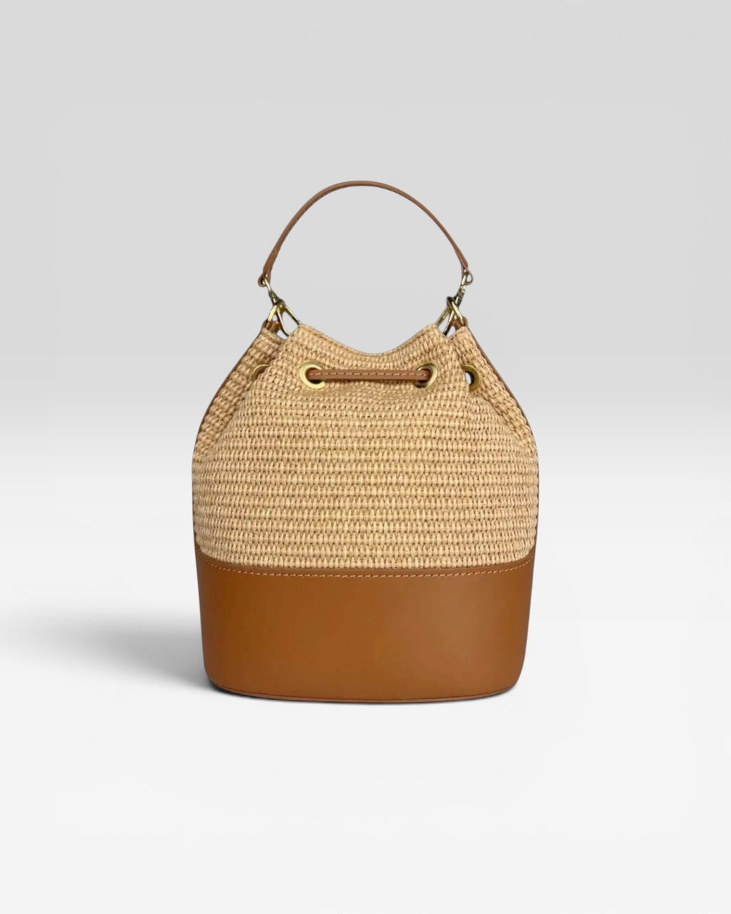 BORSA SUMMER IN PELLE E RAFIA