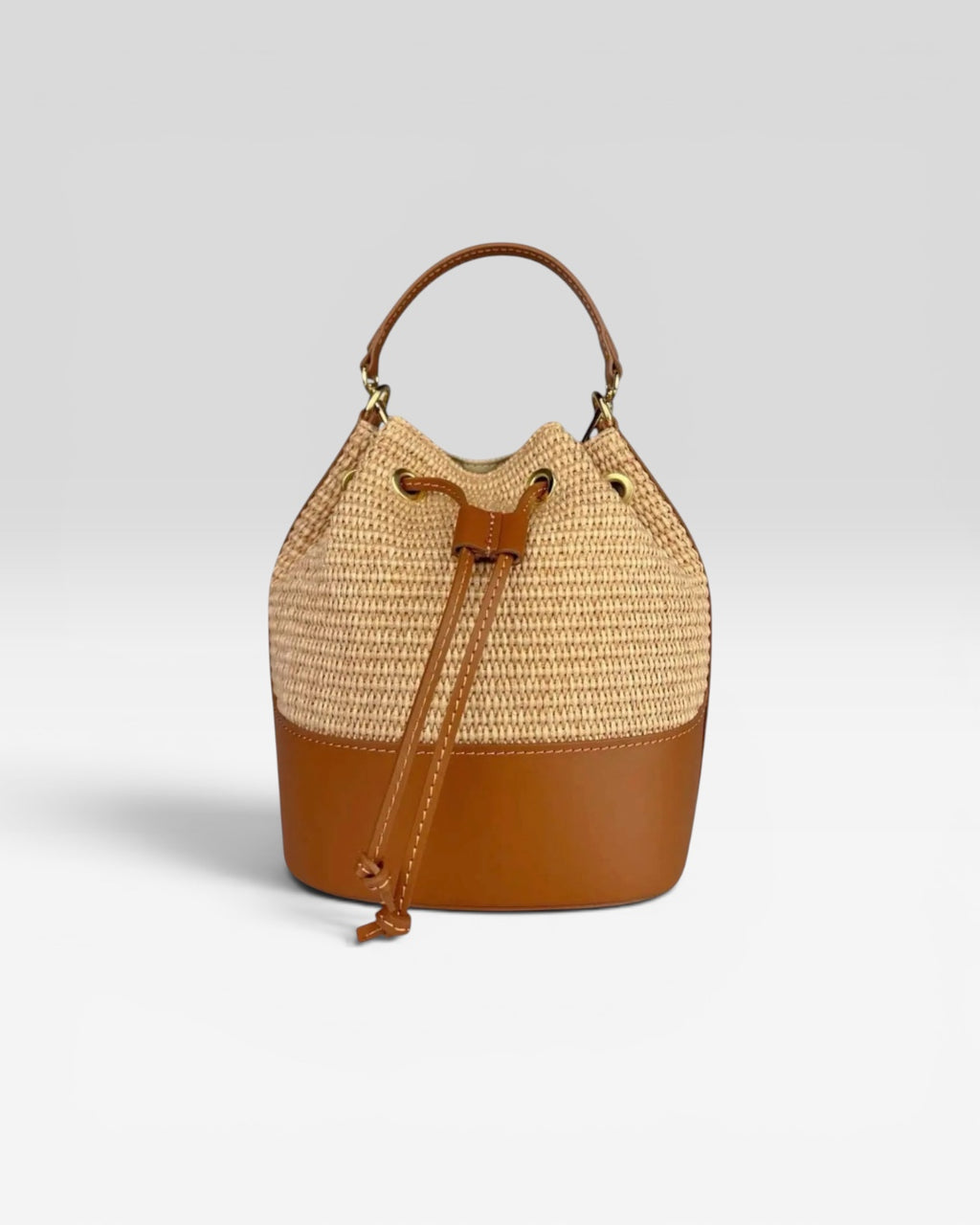 BORSA SUMMER IN PELLE E RAFIA