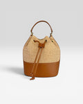 BORSA SUMMER IN PELLE E RAFIA