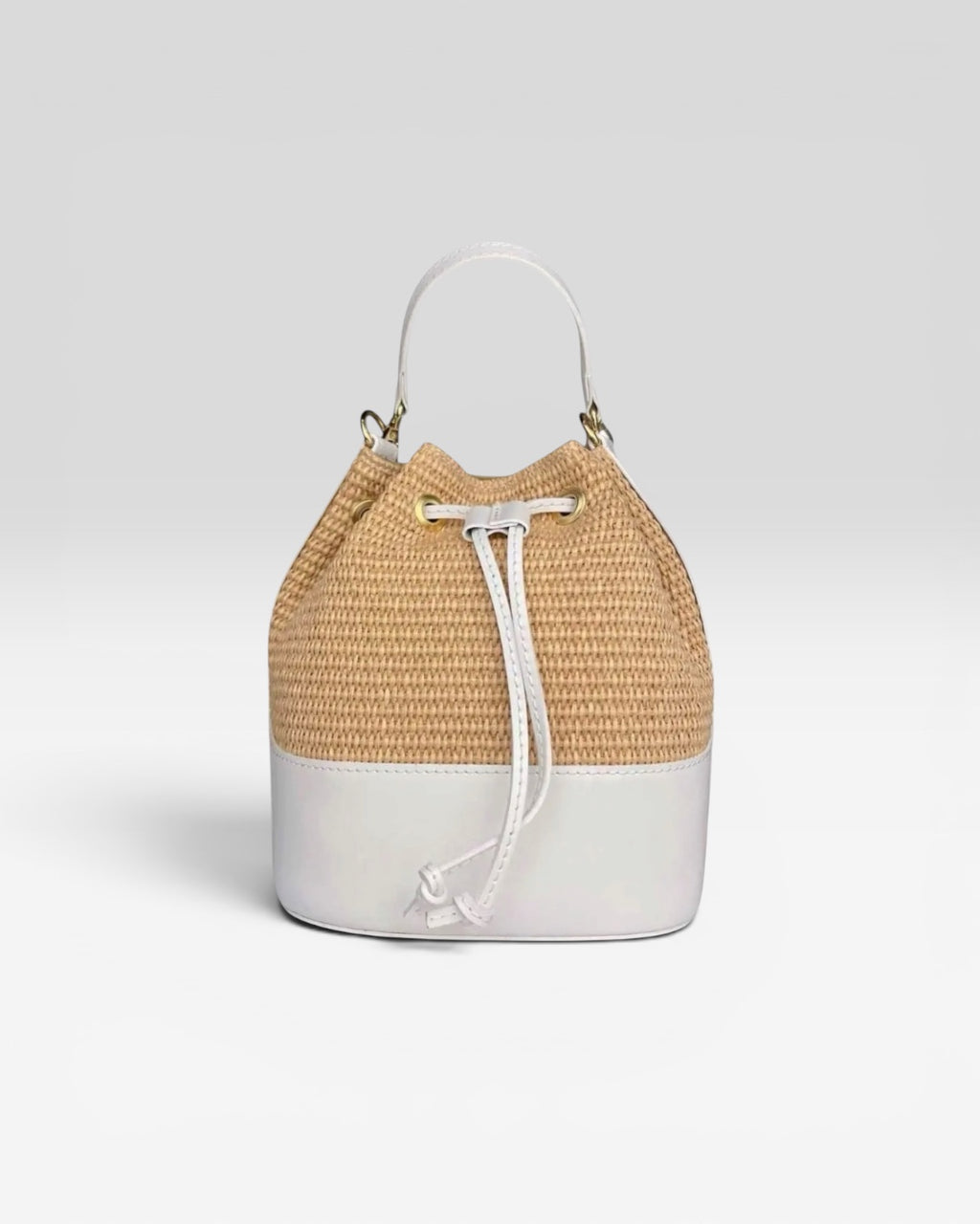 BORSA SUMMER IN PELLE E RAFIA