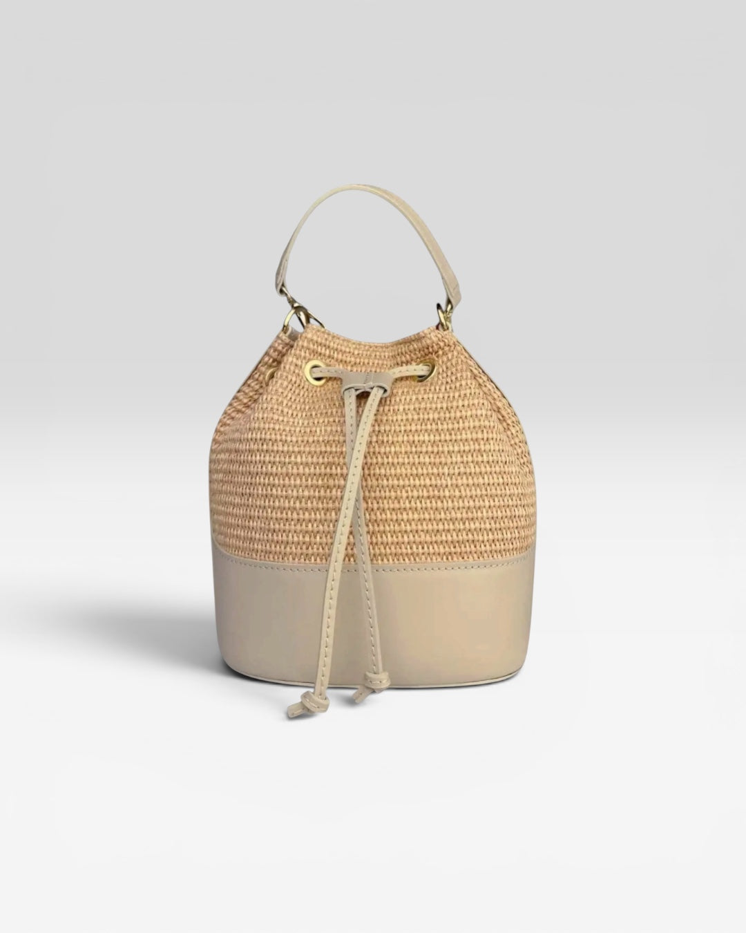 BORSA SUMMER IN PELLE E RAFIA